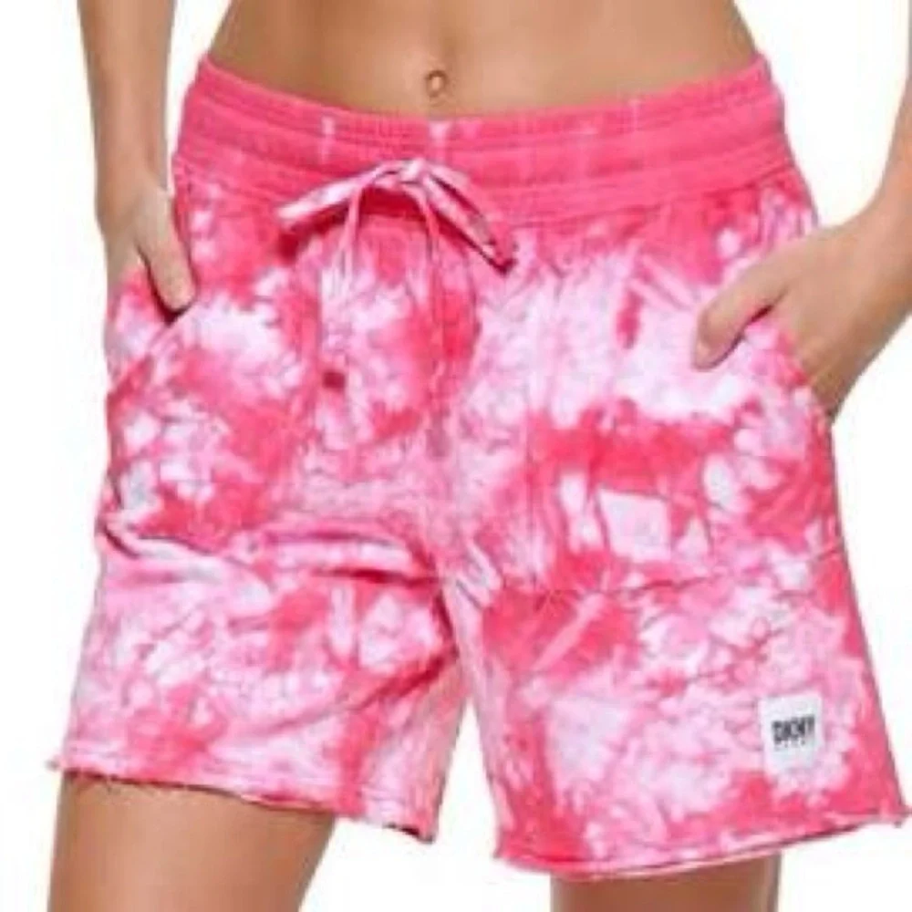 DKNY Sport | NWT Women’s Izu Pink Tie Dye Shorts - Picture 7 of 7